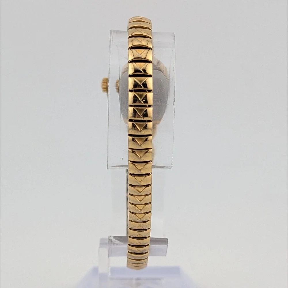 Timex Women's Gold Tone Crystal Accent Expansion Bracelet Watch 17mm 6.25